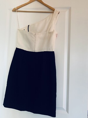 elizabeth and james one shoulder dress Elizabeth And James One Shoulder Dress White Black Size 6