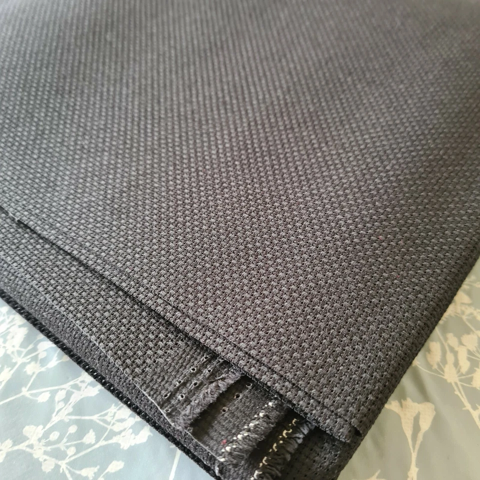 Black Aida Fabric 14 16 18 count, large 50x50cm (20"x20") cotton DMC Zweigart - Image 3 of 4