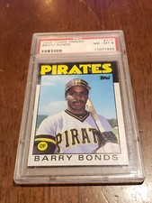 1986 Topps Traded Barry Bonds #11T PSA 8 NM-MT RC ROOKIE Card Pittsburgh Pirates. rookie card picture