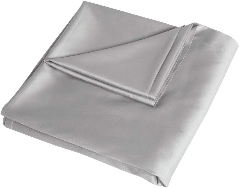 GREY SILK PILLOWCASE, Pure Silk, 25 Momme, 100% Pure Mulberry Silk. Grade 6A.