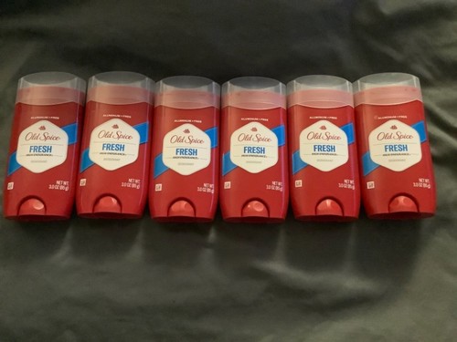 6 New Old Spice Fresh High Endurance Deodorant Aluminum Free 3.0 Oz