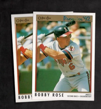 1992 Bobby Rose O-Pee-Chee Premier Baseball Investment Lot Angels