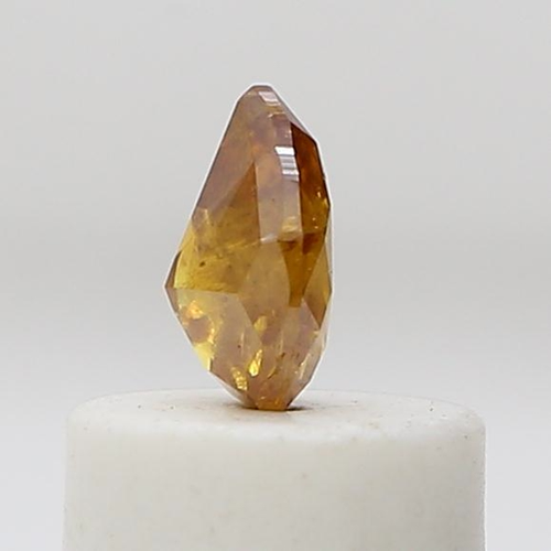 LUŹNY NATURALNY DIAMENT 0,24kt POMARAŃCZOWY BRĄZ MIESZANKA KOLORÓW KSZTAŁT GRUSZKI DIAMENT - Film 1 z 1