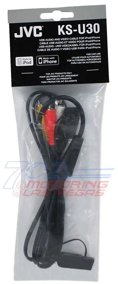 NEW JVC KS-U30 IPOD / IPHONE AUDIO AND VIDEO USB CONNECTION CABLE, AUTHENTIC JVC - Image 2 of 2