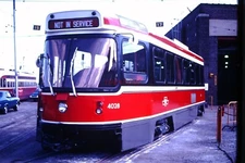 Original 1980 TTC Toronto CLRV Trolley Car Barn on Queen St Slide #7551