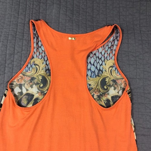 Abito Coca Cola donna XS arancione ali di farfalla multi smanicato canotta tunica raro - Foto 22 di 24