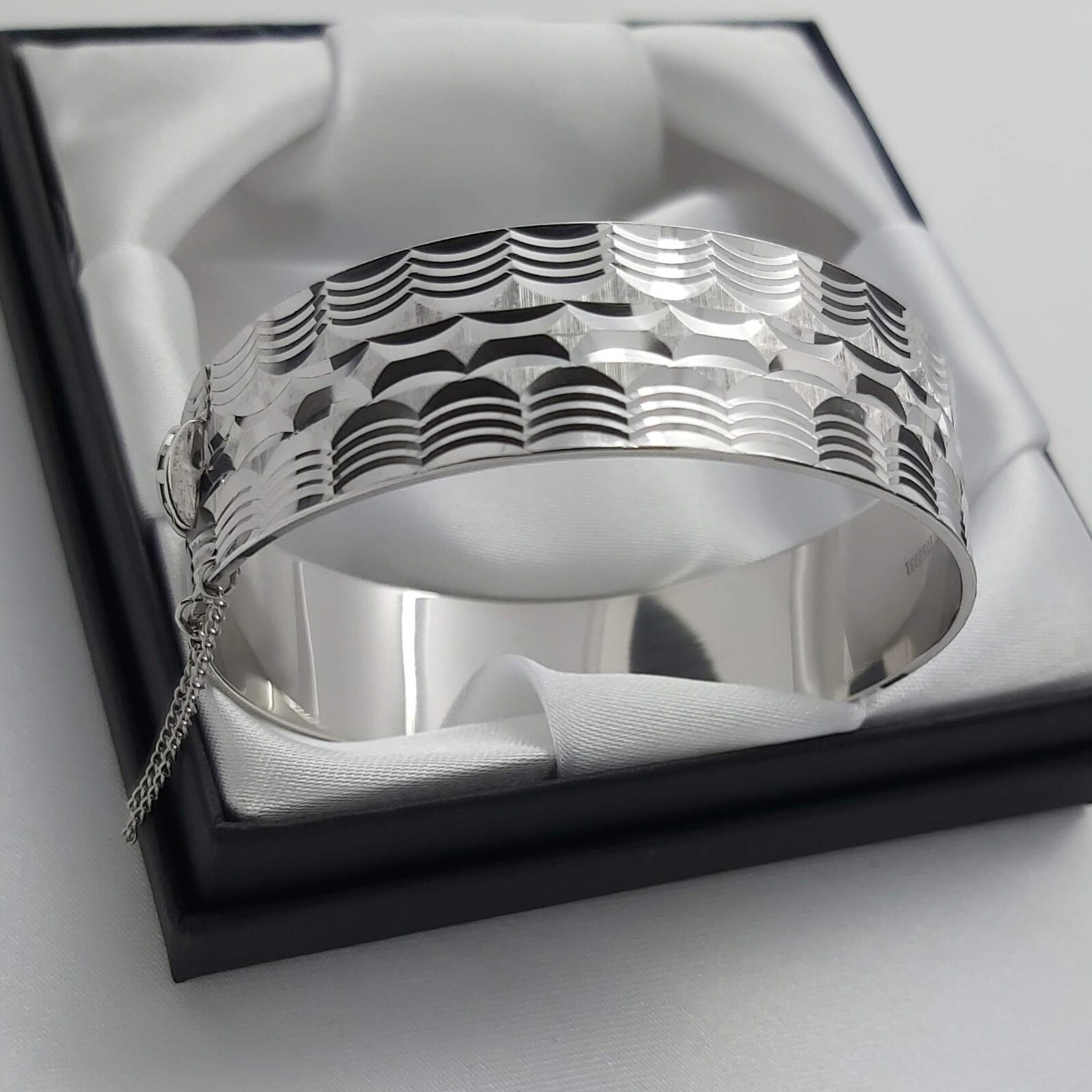 1979 Vintage Solid 925 Silver Engine Turned Geome… - image 9