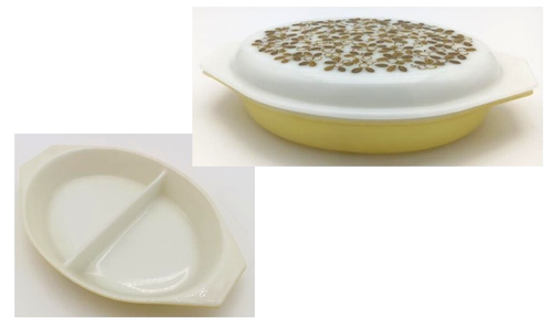 PYREX~Divided Dish W/lid, Cinderella~1.5 QT, Verde Green - Picture 2 of 8