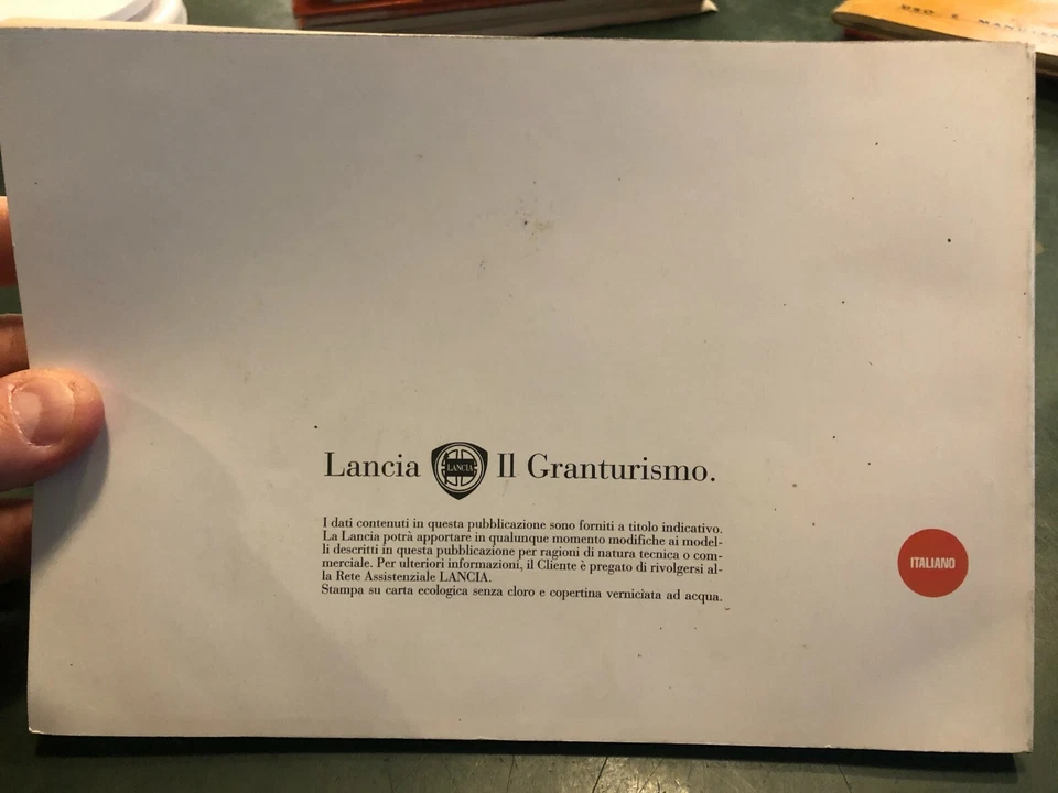 Libretto uso e manutenzione Lancia Y 3ª ed. IV/2001 auto - Immagine 2 di 4