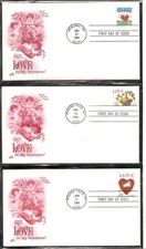 US SC # 2813-2814-2815  LOVE FDC. Artcraft  Cachet