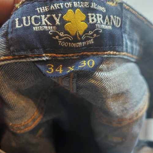 Mens Distressed Lucky Brand Jeans 361 Vintage Straight 34x30 - Picture 2 of 9