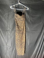 NWT Pretty little thing Leopard Print Dress size 4 midi