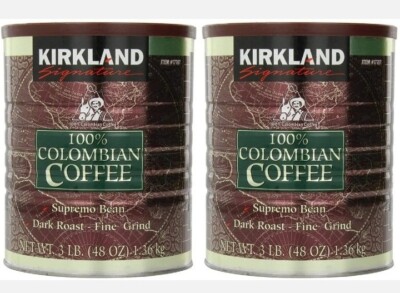 2 x Kirkland Signature 100% Colombian Coffee 6 LBS