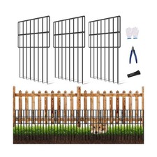 25 Pack Garden Animal Barrier Fence, 17in H x27ft L No Dig Decorative Fence...