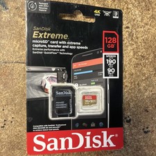 New SanDisk Extreme 128GB microSDHC microSDXC