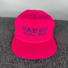 Vintage Yaesu Ham Radio Trucker Hat Pink 90's Japanese Strapback CB Aviation