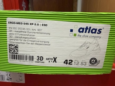 ATLAS Sicherheitshalbschuh ERGO-MED 645 XP S3 (Arbeitsschuh) Gr 42