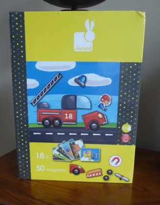 NEW Janod Portable Children's Educational Magneti' Book Vehicles Age 3+ Sealed!