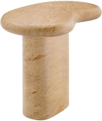 Elowen Travertine Irregular Side Table - Unique Accent Piece