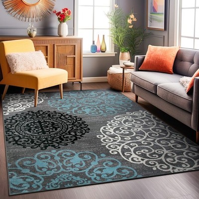 Rugshop Area Rugs Floral Rugs for Dining Room Rugs for Sale Grey Carpet 3x5 Rug