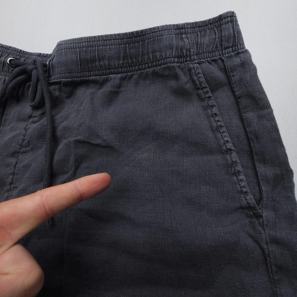 JAMES PERSE Straight Leg Garment Dyed Linen Drawstring Shorts Mens 4 (USA XL) - Image 3 of 4