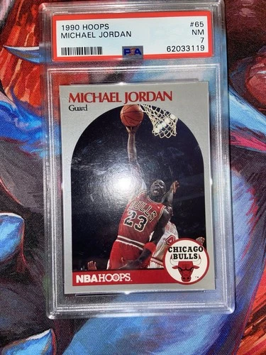 1990-91 NBA Hoops - #65 Michael Jordan Psa 7 Graded Basketball Card