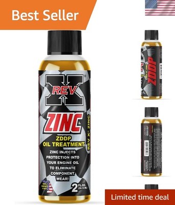REV-X Zinc ZDDP Oil Additive - 2 fl. oz. for Ultimate Engine Protection