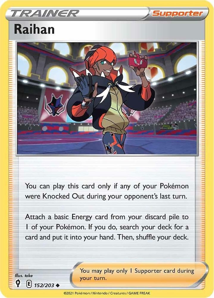 Raihan SWSH07: Evolving Skies 152/203 NM English Pokemon Card