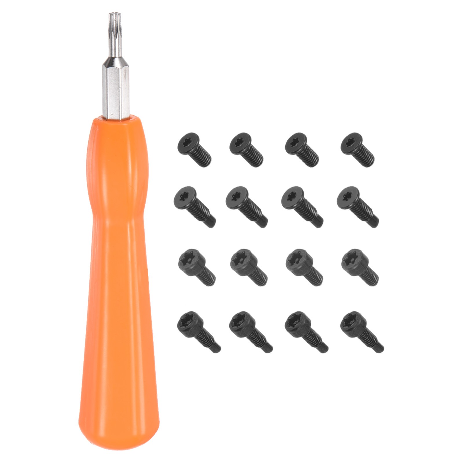 Ring Doorbell Screwdriver T6 T15 Torx Bits with 20pcs Doorbell Screws, Orange-image
