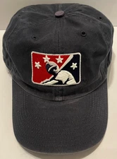 Vtg. TWINS ENTERPRISE 100% Cotton Navy Blue BASEBALL Hat CAP Embroidered Logo