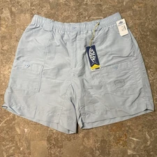 AFTCO Fishing Shorts Mens 40 Blue Cargo Nylon Bluewater 9” Nautical NEW