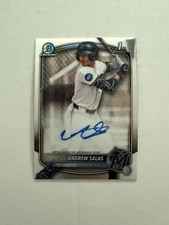 2025 Bowman Chrome Andrew Salas 1st Auto Miami Marlins