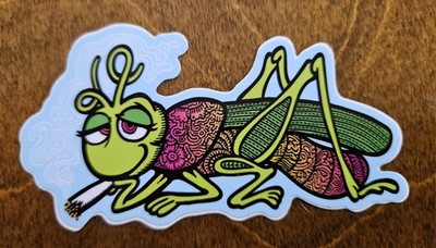 Strangelove Skateboards X Todd Bratrud Grassbopper sticker 420 Sean Cliver