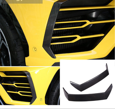 2×Real Carbon Fiber Front Bumper Grille Side Trim For L@mborghini URUS 2018-2021