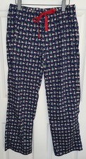 Vineyard Vines Sz Small Santa Whale Snowflakes Cotton Stretch Lounge Pants EUC