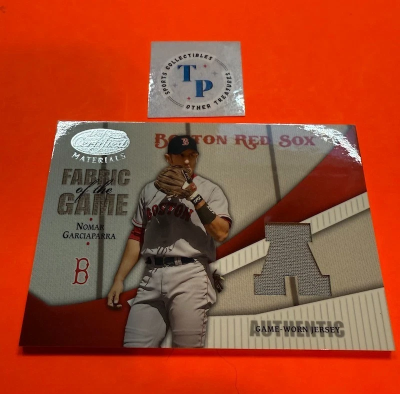 2004 Leaf Certified Materials Fabric of the Game AL/NL Nomar Garciaparra 74/100 - Image 3 of 4
