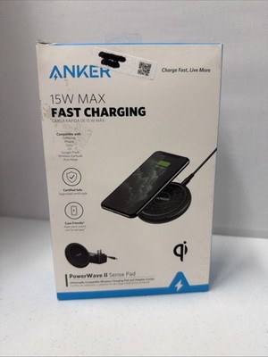 Anker PowerWave II 15W Qi Wireless Charging Pad (w/ Wall Charger) - Black