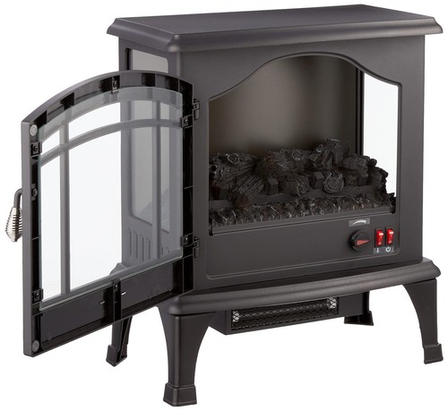 Comfort Glow EQS5140 Sanibel 3-Sided Infrared Quartz Electric Stove Black Finish - Picture 3 of 4
