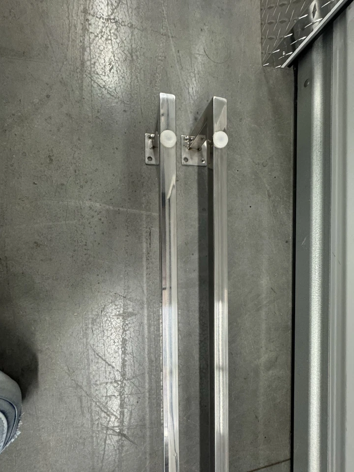 Patas rectangulares cromadas para muebles sofá/vestidor/cromo sólido 1”x5”x37 1/2 Foto 4 de 4