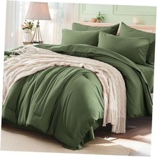 Size Comforter Set 7 Pieces, Olive Green Bed in a Bag King 01 - Olive Green
