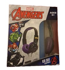 MARVEL Avengers Kid Safe Volume Limiting Headphones NEW SEALED Black Panther