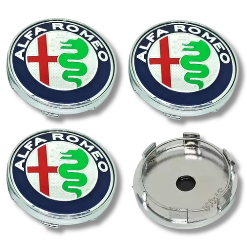 Alfa Romeo Capuchon Central de Jante Moyeu x4 60mm Argent Vert Nombreux Modèles - Photo 6 sur 12