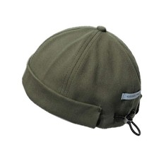 Docker Cap Brimless Hat Men Women Beanie Rolled Cuff Retro Skullcap Miki