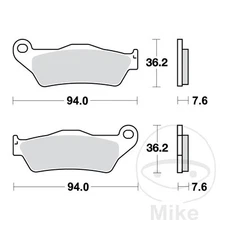 22679-Sintered Rear Brake Pads ALTN: 7320526 Compatible with ZERO