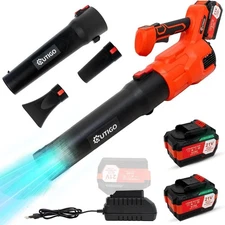 Cordless Leaf Blower Leaf Blower with 2 * 21V 4.5Ah Batteries and 2 Tubes Garden
