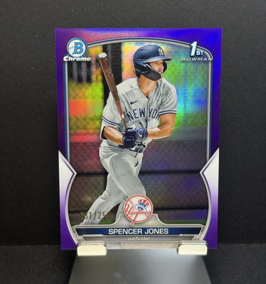 Topps 2023 Bowman Chrome Prospects Spencer Jones Yankees BCP-139 Purple /250