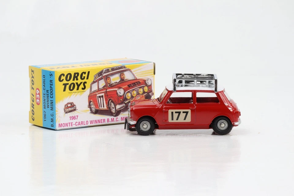1:45 Corgi Toys Mini Cooper S #177 Sieger Rallye Monte Carlo 1976 Nr. 339 Repro - Bild 2 von 4