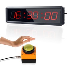 SMAHEAT Fitness Timer with Stopwatch Button, 1.5 Inch Six-digit All-red