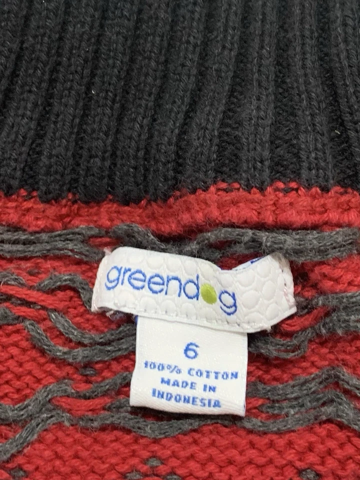 Boys Zip Up Sweatshirt Kids Size 6 Nice Greendog - Image 3 of 4