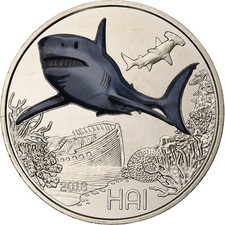 &Ouml;sterreich, 3 Euro, Colorful Creatures - Shark, 2018, Vienna, Kupfer-Nickel